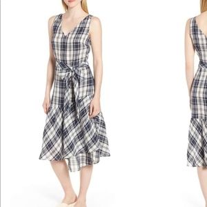 🌸Nordstrom Signature Faux Wrap Plaid Dress
